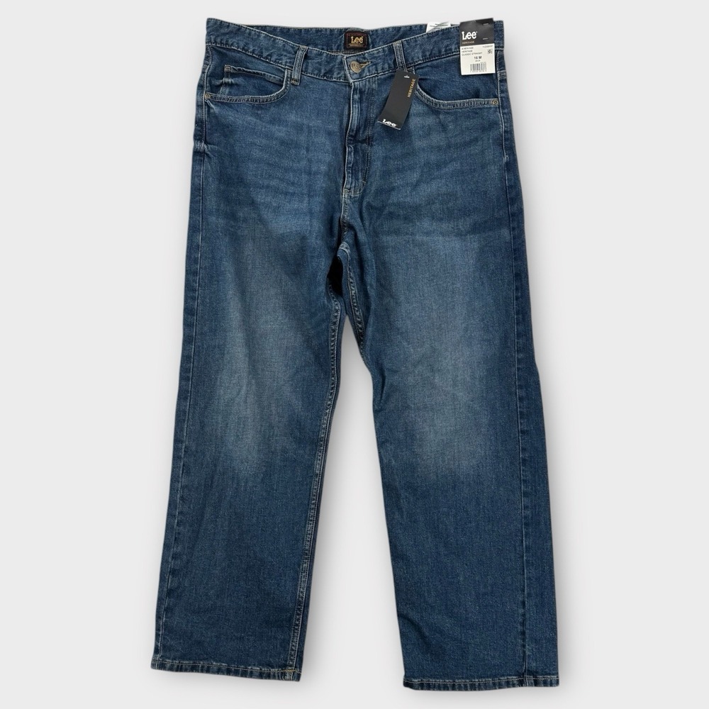 Lee Heritage Jeans‎ Classic Straight Womens 16M Medium Wash Stretch Denim NWT